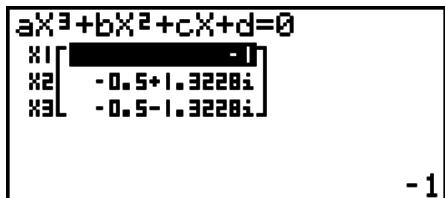 CASIO GRAPH 75 - Exemple Pour résoudre l'équation cubique (unité d'angle = Rad) - 4