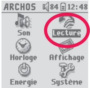 ARCHOS GMINI XS100 - Modifier les paramètres de lecture - 1