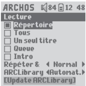 ARCHOS GMINI XS100 - Modifier les paramètres de lecture - 3