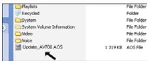 ARCHOS AV 700 - Copier sur I'AV 700 - 1
