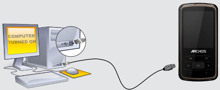 ARCHOS 20C VISION - CHARGER ET CONNECTER À VOTRE ORDINATEUR - 1