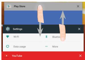 Play Store Settings Wi-Fi Bluetooth Data usage More YouTube