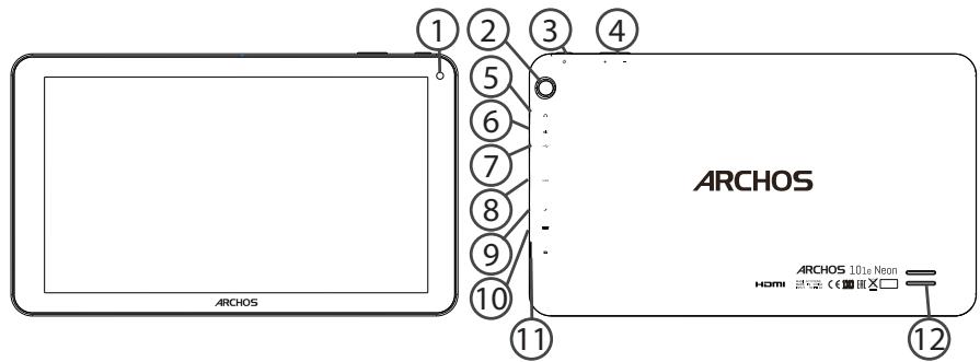 ARCHOS 101E NEON - Opis urządzenia - 1