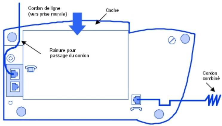 ALCATEL-LUCENT OMNIPCX OFFICE - Fixation du cordon de ligne - 1