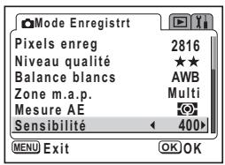 PENTAX OPTIO S60 - Exemple d'une opération de menu - 7