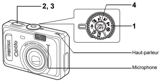 PENTAX OPTIO S60 - Enregistrement de son (mode enregistrement vocal) - 1