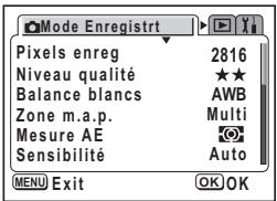 PENTAX OPTIO S60 - Comment utiliser les menus - 1