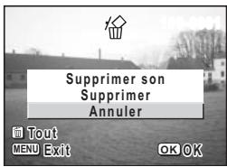 PENTAX OPTIO S60 - Suppression d'un mémo vocal uniquement - 1