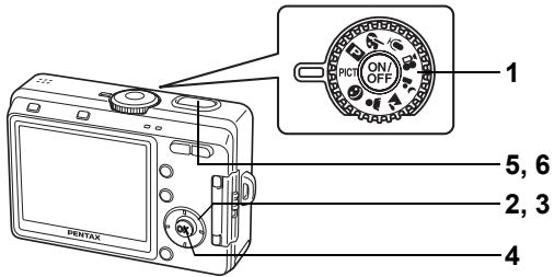 PENTAX OPTIO S60 - Réglage des fonctions par l'appareil lui-même (Mode programme) - 2