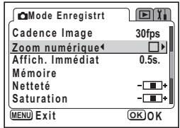 PENTAX OPTIO S60 - Désactivation de la fonction du zoom numérique - 1