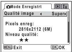 PENTAX OPTIO S60 - Sélection de la qualité de l'image - 1