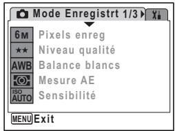 PENTAX OPTIO W10 - Appuyez sur le bouton de navigation (▼). - 1