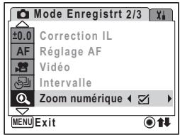 PENTAX OPTIO W10 - Réglage du zoom numérique - 1
