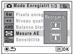 PENTAX OPTIO W10 - Modification de l'ordre des menus - 1