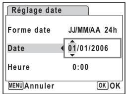 PENTAX OPTIO W10 - Changement de la date et de l'heure - 5