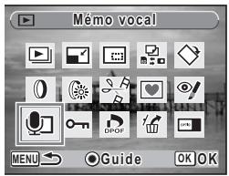 PENTAX OPTIO W10 - Enregistrement d'un mémo vocal - 1
