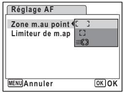 PENTAX OPTIO W10 - Réglage de la zone de mise au point - 1