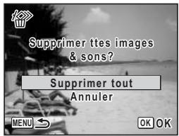 PENTAX OPTIO W10 - Suppression de toutes les images - 2