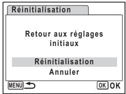 PENTAX OPTIO W10 - Réinitialisation des réglages par défaut (Réinitialisation) - 1