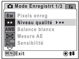 PENTAX OPTIO W10 - Appuyez sur le bouton de navigation (▼). - 2
