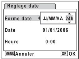 PENTAX OPTIO W10 - Réglage de la date et de l'heure - 2