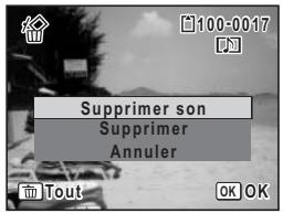 PENTAX OPTIO W10 - Suppression d'un fichier son - 1