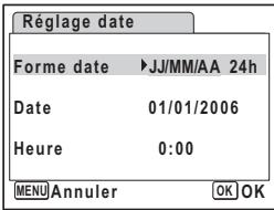 PENTAX OPTIO W10 - Changement de la date et de l'heure - 1