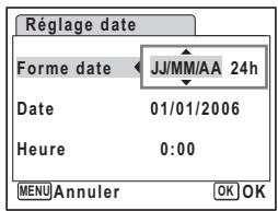 PENTAX OPTIO W10 - Réglage de la date et de l'heure - 1