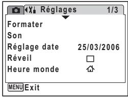 PENTAX OPTIO W10 - Réglage de la luminosité de l'écran LCD - 6