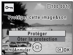 PENTAX OPTIO W10 - Protection des images et des fichiers son contre la suppression (protéger) - 2