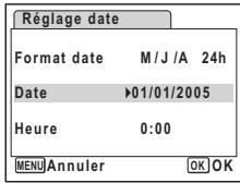 PENTAX OPTIO WP - Réglage de la date et de l'heure - 3
