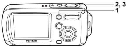 PENTAX OPTIO WP - Choix des réglages optimaux par l'appareil lui-même (mode programme) - 2