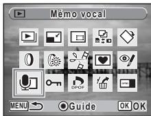PENTAX OPTIO WP - Enregistrement d'un mémo vocal - 1