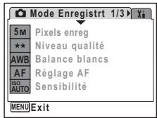 PENTAX OPTIO WP - Sélection du niveau de qualité - 4