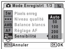 PENTAX OPTIO WP - Réglage de la sensibilité - 1