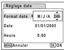 PENTAX OPTIO WP - Réglage de la date et de l'heure - 2
