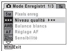 PENTAX OPTIO WP - Appuyez sur le bouton de navigation (▼). - 2