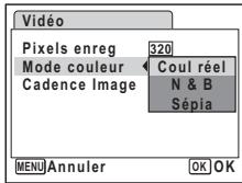 PENTAX OPTIO WP - Enregistrement de séquences vidéo en noir et blanc ou sépia (mode couleur) - 1