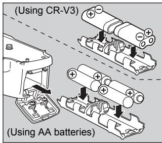 (Using CR-V3) (Using AA batteries)