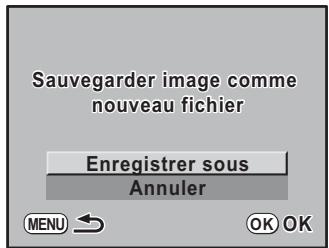 PENTAX K-M - Utilisez le bouton de navigation (▲▼) pour sélectionnner [Enregistrer sous]. - 1