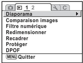 PENTAX K-M - Sélectionnez [Diaporama] dans le menu [▶ Lecture 1]. - 1