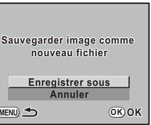PENTAX K-M - Utilisez le bouton de navigation (▲▼) pour sélectionnner [Enregistrer sous]. - 1