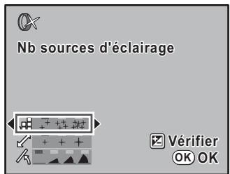 PENTAX K-M - Utilisez le bouton de navigation ( ) pour selectionner le parametre et le bouton de navigation (▶) pour en ajuster la valeur. - 1