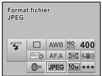 PENTAX K-M - Utilisez le bouton de navigation (▲▼▲▶) pour sélectionnner [Format fichier] puis appuyez sur le bouton OK. - 1