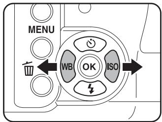 PENTAX K-M - Appuyez sur le bouton de navigation ( ) . - 1
