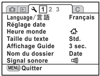PENTAX K-M - - [Péférences 1] menu - 1