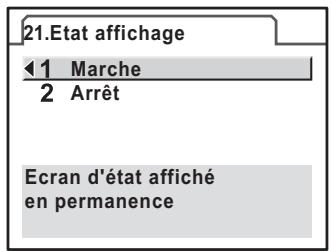 PENTAX K-M - Paramétrage de l'affichage contrôle - 1