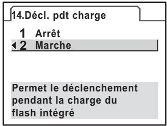 PENTAX K-M - Comment autoriser la prise de vue pendant le chargement du flash - 1