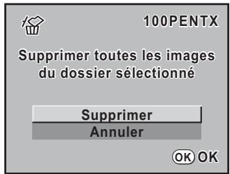 PENTAX K-M - Supprimer un dossier - 2