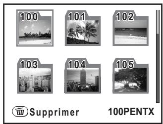 PENTAX K20D - Supprimer un dossier - 1